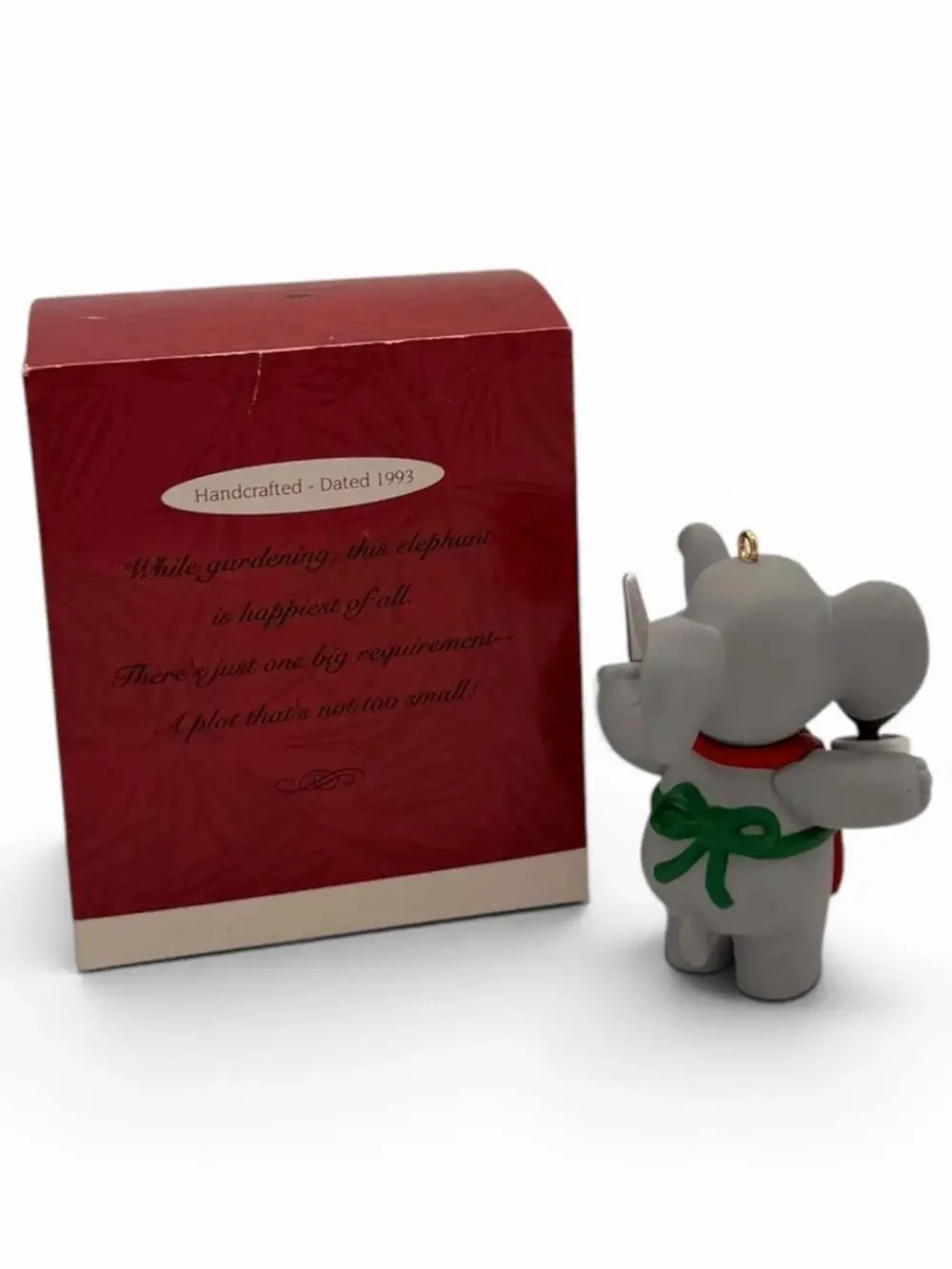 Hallmark Keepsake Ornament 1993 Big on Gardening Elephant